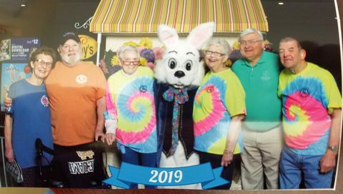mall commercial shoot easter bunny