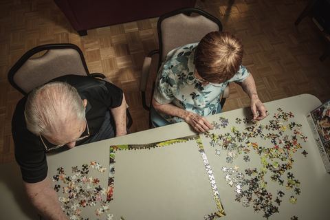 photo shoot puzzles looking down